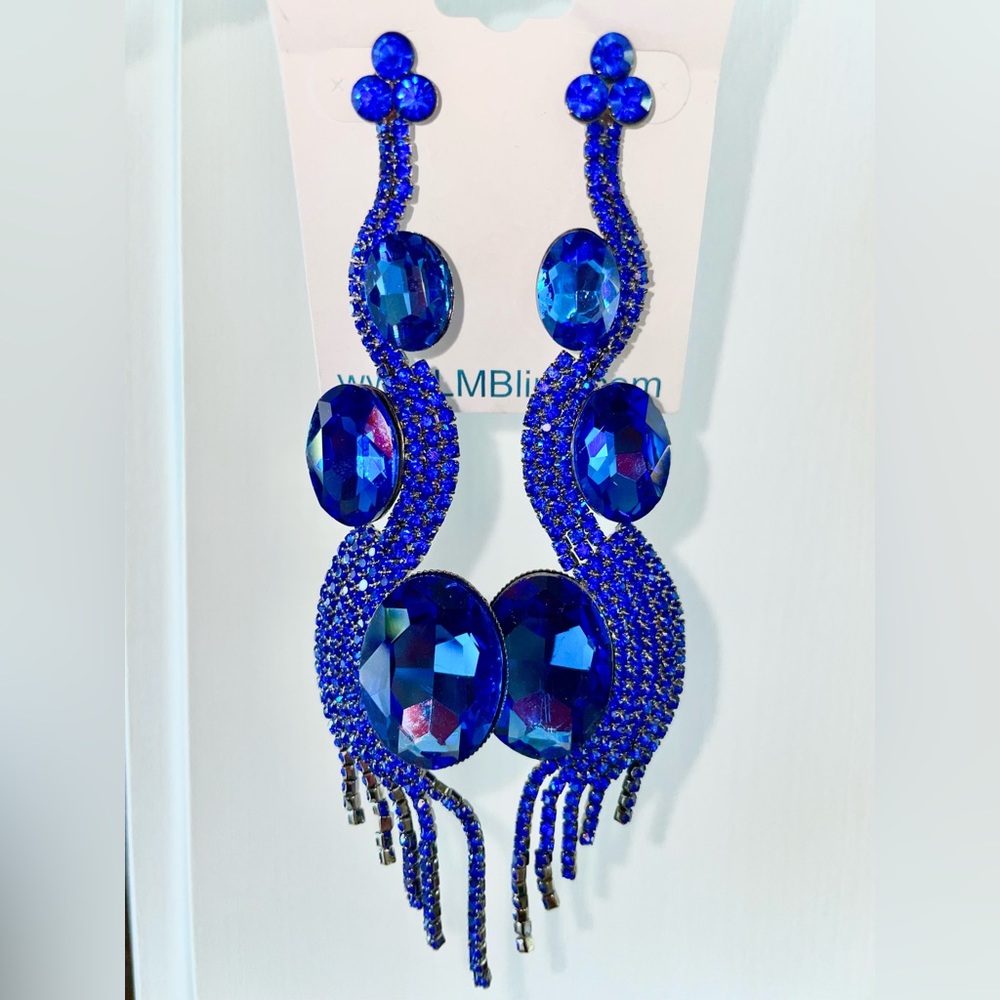 Stunning Blue Pageant earrings.